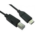 USB 2.0 Type C to USB B Printer Cable - 3 Metres