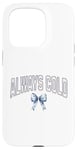 Coque pour iPhone 15 Pro Nœud bleu froid mignon hiver pour femmes et filles