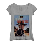 T-Shirt Femme Col Echancré Hang'em High Vieille Affiche De Film Rétro Poster Cinéma Vintage Western