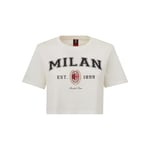 AC Milan T-Shirt Croptop College Collection pour Femme Produit Officiel