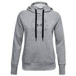 Under Armour Womens Hoodies Hoody Rival Fleece Metallic Ladies Pullover Hoodie