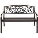 Maisonchic - Banc de Jardin de Style Ancien Mobilier avec Cadre Métallique pour l'Intérieur et l'Extérieur 127 x 63,5 x 89 cm Cuivré Maison Chic