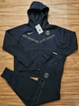 Women's Nike PSG Tech Fleece Football Tracksuit Sz S Navy Gold DN1278 101