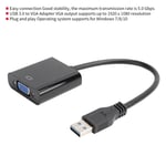 USB 3.0 To VGA Adapter Cable 1920x1080 Video Converter 5.0Gbps For Win XD