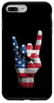 iPhone 7 Plus/8 Plus American Flag as Rock Hand Symbol Patriotic Design giftideas Case