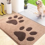 FCSDETAIL Dirt Trapper Indoor Door Mat 60 x 90 cm, Washable Entrance Rug, Absorbent Dog Doormat for Muddy Paws, Inside Mat for front door, Entryway, Pets