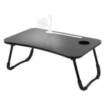 Table pour Ordinateur Portable Pliante, 60x40 cm, Noir