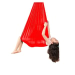 YANFEI Indoor Therapy Swing for Kids, Hammock Chair Hanging Rope Sensory Great for Autism, ADHD, Aspergers, and SPD, Has a Calming Effect on Children Needs (Color : RED, Size : 100X280CM/39X110IN)