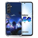 Cokitec Coque Renforcée en Verre Trempé pour Samsung Galaxy A54 5G Manga SAO Sword Art Online Epee