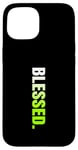 iPhone 15 Green Blessed. Vertical Green Color Graphic Case