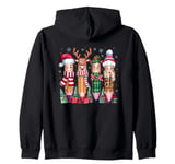 Pencil Characters Christmas Holiday Cheer Zip Hoodie