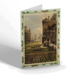 CHRISTMAS CARD Vintage London - A View in the Temple Gardens (b)