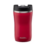 Aladdin Barista Café Thermavac Leak-Lock Mug de Voyage en inox 0.25L Cherry Red – Étanche - Tasse à Double Paroi Isolante - Garde Chaud 2,5 Heures- Sans BPA - Va au Lave-Vaisselle