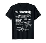 F-4 Phantom Fighter Jet Specs Military Airplane F4 Phantom T-Shirt