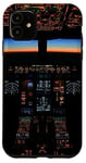 Coque pour iPhone 11 Avion Cockpit Vol Esthétique Night Instruments Pilote