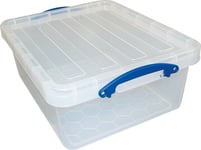 Really Useful Box 23.5 Litre Clear Plastic Storage Box Pack of 3