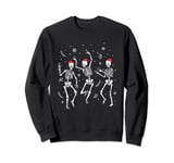 Dancing Skeleton Christmas 2021 Spooky Funny Christmas Women Sweatshirt