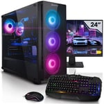 Megaport PC Gamer fixe complet RTX3060 12Go - Ecran LED 24 - Intel Core i5-10400F - 16Go DDR4 - 1To M.2 SSD - Windows 11 - 1005-FR