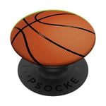 PopSockets Cool Realistic Basketball Sport Design Phone Pop Grip PopSockets PopGrip: Swappable Grip for Phones & Tablets