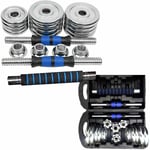 20Kg Cast Iron Dumbbell Barbell Set For Weight Lifting Fitness Workout Home Gym