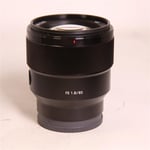 Sony Used FE 85mm f/1.8 Prime Lens