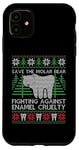 Coque pour iPhone 11 Pull de Noël moche avec ours en molaire « Save The Molar Bear »