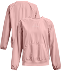 Under Armour Women's Sweatshirt Pink Rush Woven Crew Sweatshirt - New