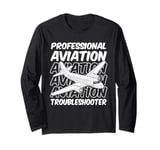 Aviation Cockpit Avionics - Flight Engineer Long Sleeve T-Shirt