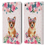 Official Monika Strigel Corgi Lace Flower Friends 2 Leather Book Wallet Case Cover Compatible For Xiaomi Mi Pad 4 Plus