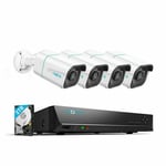 Reolink RLK8-810B4-A 4K 8CH 2TB HDD NVR Outdoor PoE CCTV Security Camera System