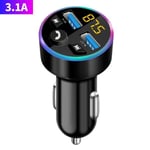 Q5 Auton Bluetooth FM-lähetin Langaton Dual USB Type-c Pikalataus MP3 Handsfree Audio Player Autosarja Autotarvikkeet