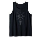 Classic Viking Symbol Compass Vegvisir Nordic Rune Celtic Tank Top