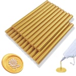 Bâton de cire, 20 PCS mini pistolet à colle bâton de cire d'étanchéité pour tampon de cire, bâtons de cire de scellement pour invitations de mariage, cartes (Gold)