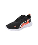 PUMA Mixte Actif Toute la journée Basket, Noir Ultra Orange Blanc, 38.5 EU