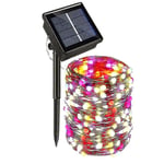 12m/22m Led Solar Light Outdoor Lamp String Lights For Holiday Christmas Party Garden Garland Multicolor 22m-200led