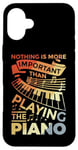 Coque pour iPhone 16 Plus Clavier de piano Motivation Design pour Pianiste