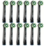 12 x Oral-B Cross Action Black Electric Toothbrush Heads Clean Maximiser Genuine