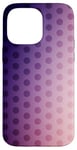 Coque pour iPhone 14 Pro Max Dégradé de couleur violet et rose à pois