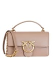 Pinko Love One Mini Light en Soie de Veau, Sac Femme, D01q_keks Gingembre doré Vieilli