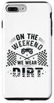 Coque pour iPhone 7 Plus/8 Plus Dirt Track Racing le week-end, nous portons un pilote de voiture Dirt Race