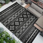 Famibay Outdoor Rugs Waterproof Large Patio Garden 180x270cm, Black 