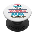 Camping-car glacière Nature Lover Camping Papa Like Normal Papa PopSockets PopGrip Adhésif