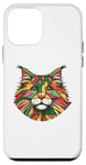 Coque pour iPhone 12 mini Stained Glass Art Maine Coon American Longhair