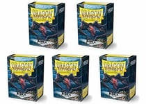 Dragon Shield Matte Sleeves Black 63x88 mm (100 in box) - 5-pack