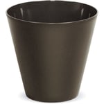 Prosperplast - Pot de fleurs rond 12 l tubus eco wood, 30x30x28 cm, Café - Café