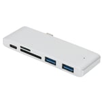 5in1 USBC Hub Professional Kannettava TypeC SD MicroSD -sovitin USB 3.0 -portti Sopii Macbook Pro Airille