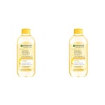 Garnier - Eau Micellaire Tout-en-1 - Enrichi en Vitamine C - Booster d'Eclat - Pour les Peaux Ternes en Manque d'Eclat - Sans Rinçage - Formule Hypoallergénique - 400 ml (Lot de 2)