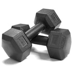 Nologo 45532rr 20KG A pair of dumbbell sports hexagon dumbbell set home gym fitness hexagon dumbbell set weightlifting exercise