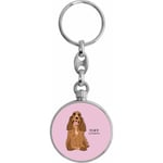 Toff London Brown Cocker Spaniel Dog Keyring TLK-554-VAR