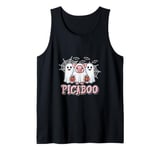 Funny Farm Halloween Shirt Cute Pig Ghost Picaboo Pumpkin Tank Top